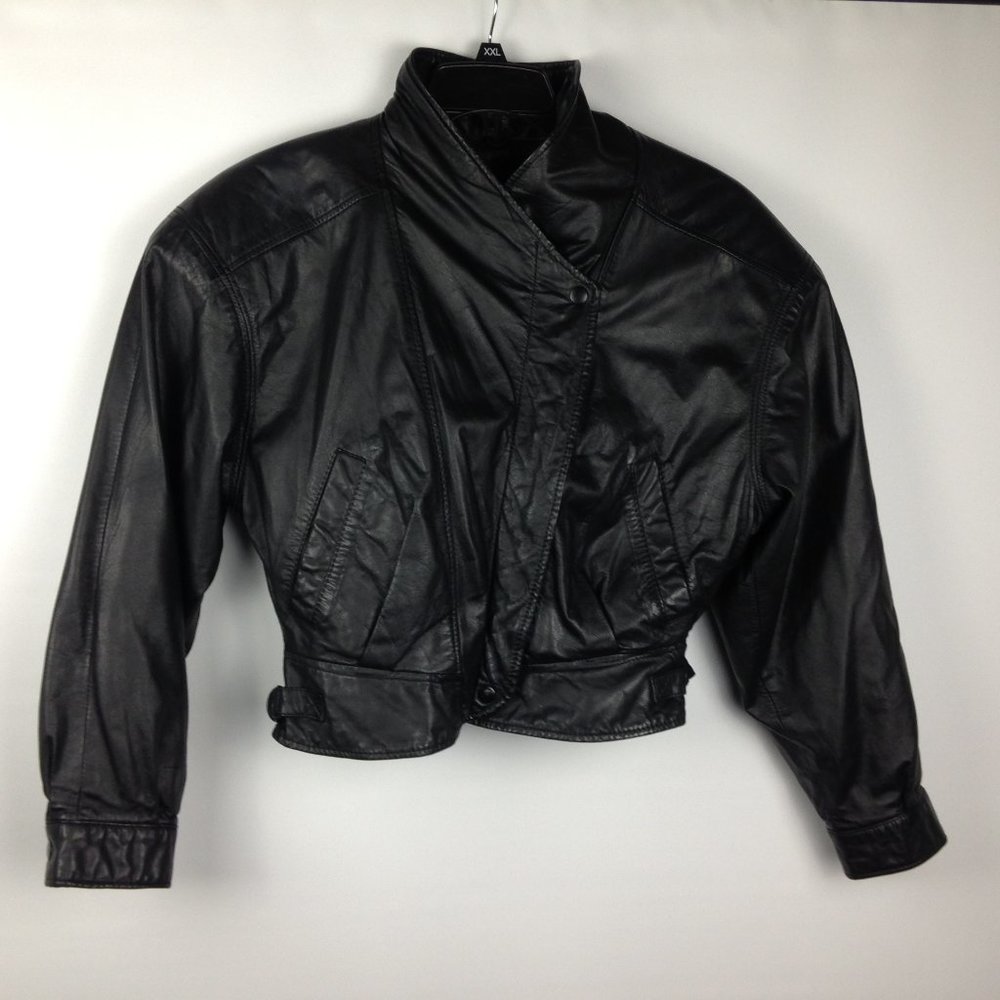Vintage Byrnes & Baker Genuine Leather Cropped Jacket M